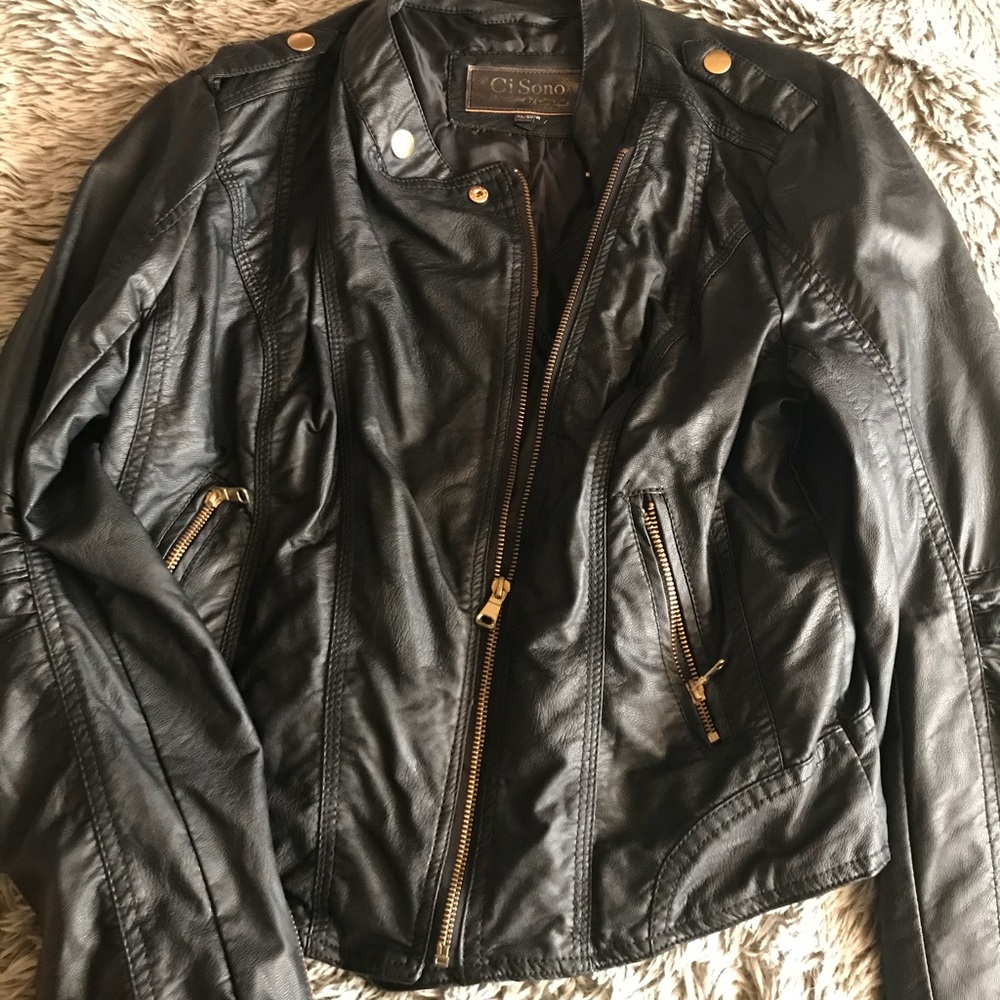 Faux Leather Jacket Juniors